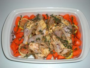 Healthy Lemon Thyme Roasted Chicken Dinner Recipe
