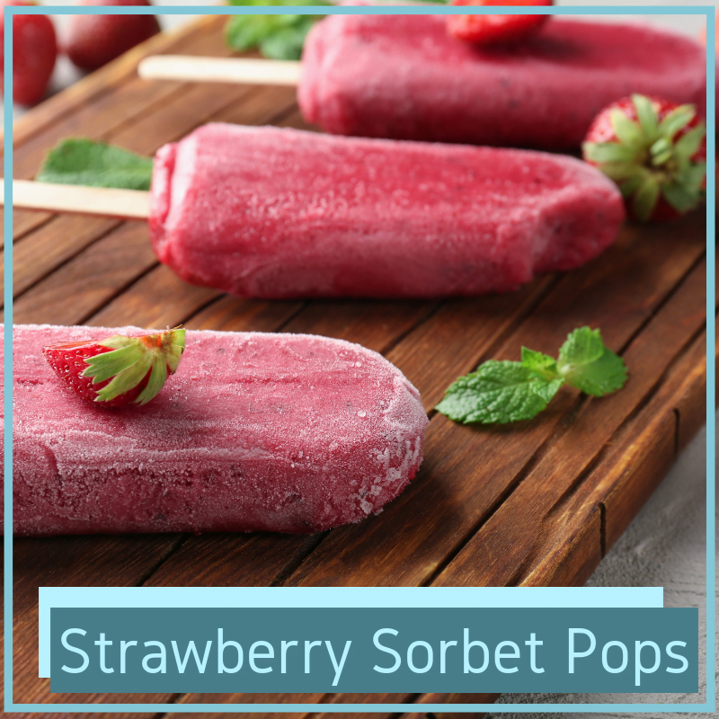 HCG Strawberries Sorbet Popsicle