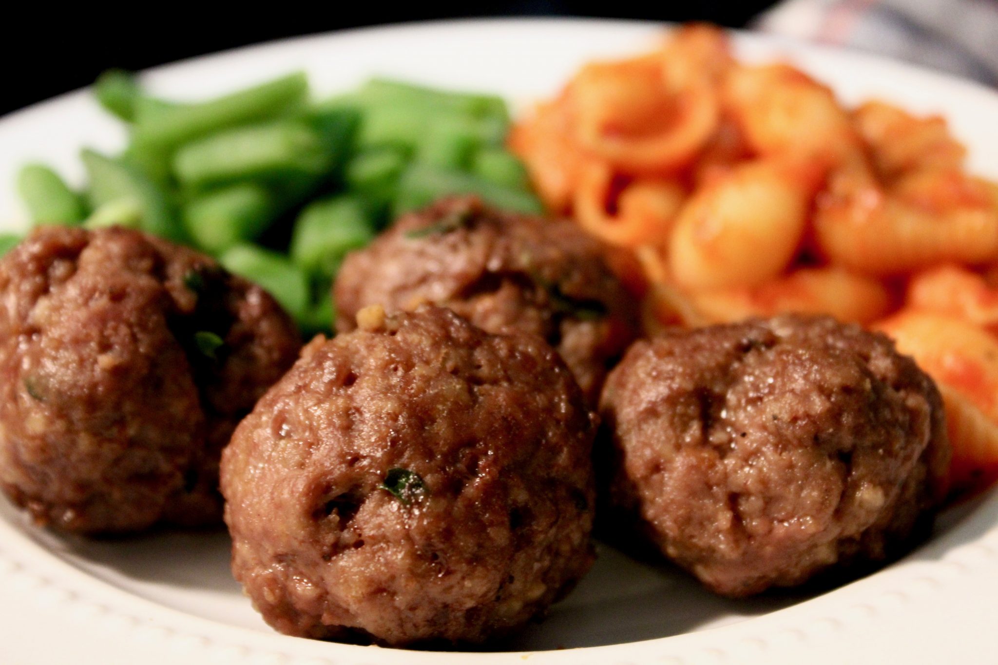 meatballs and vegetables