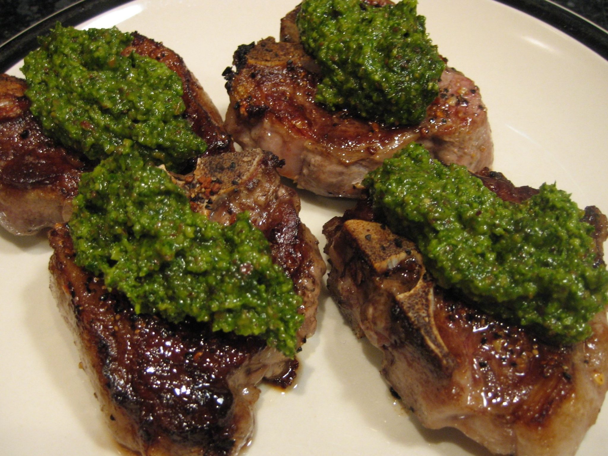 Pesto Lamb Chops MD Diet