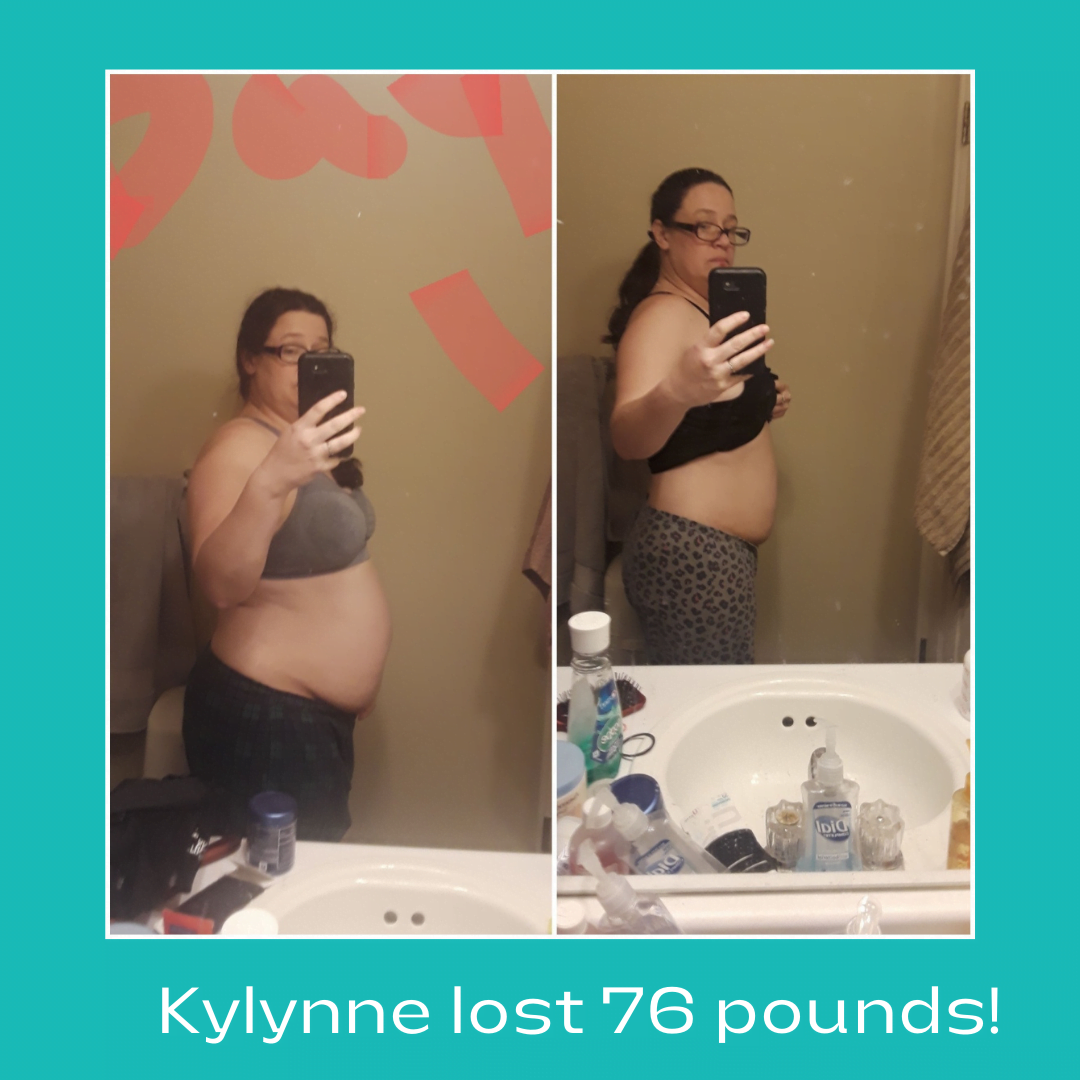 Kylynne lost 76 pounds!