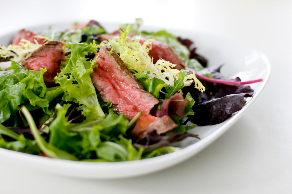 MD Diet Recipe Steak Salad with salsa verde vinaigrette