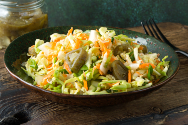 keto cabbage and jalapeno coleslaw